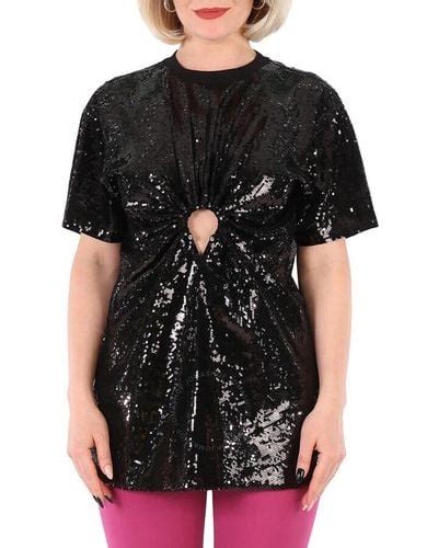 burberry cut out tee